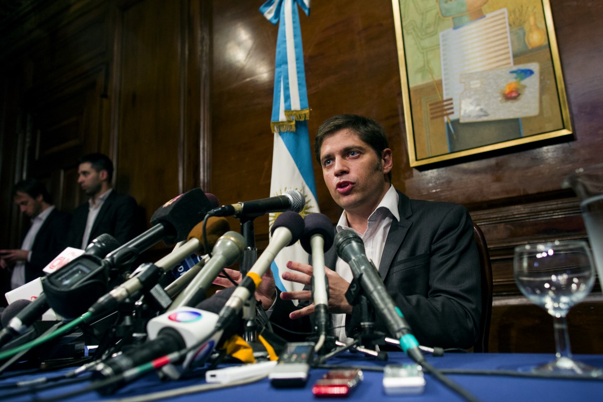 Il ministro argentino dell'Economia, Axel Kicillof (foto AP) 