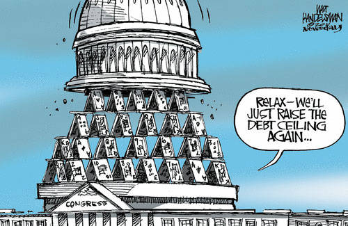 Risultati immagini per debt ceiling cartoons